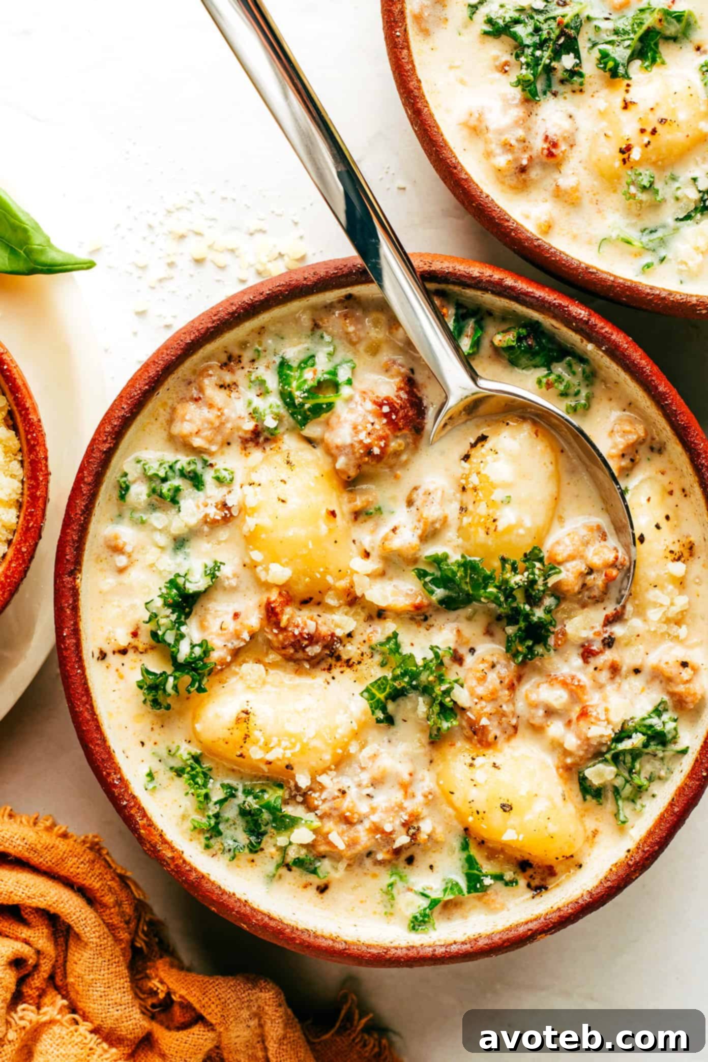 Easy Zuppa Toscana with Gnocchi in Bowl