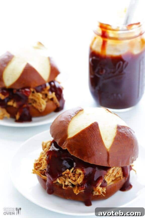 2-Ingredient Slow Cooker BBQ Chicken | Gimme Some Oven