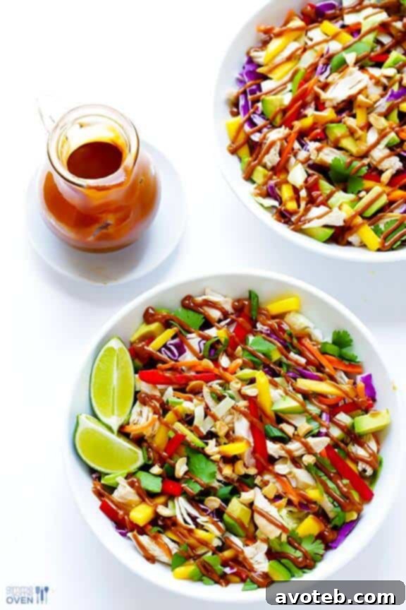Rainbow Thai Chicken Salad Recipe | Gimme Some Oven
