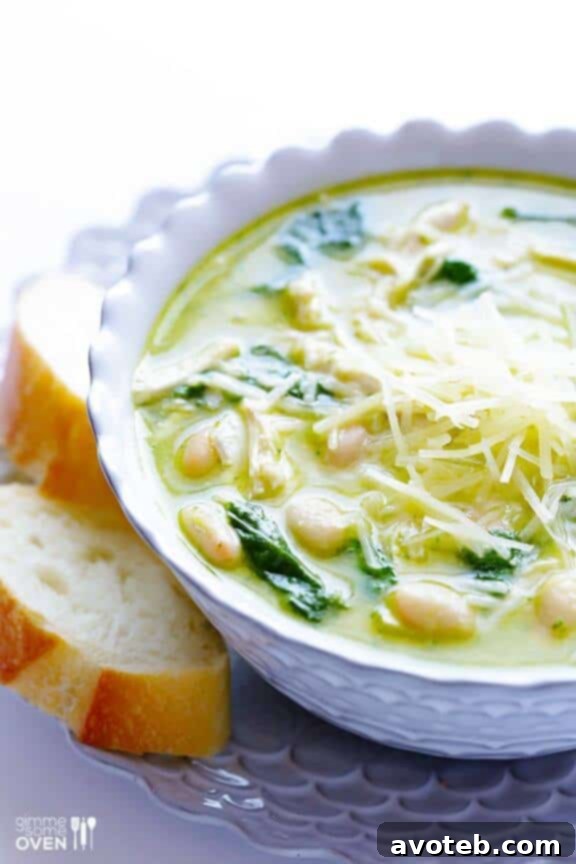 5-Ingredient Pesto Chicken Soup Recipe | Gimme Some Oven