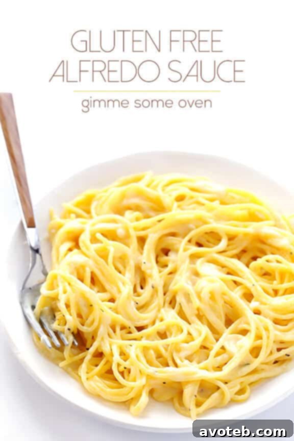 The final delicious plate of Gluten-Free Alfredo Sauce, perfectly creamy and ready in 15 minutes. A delightful, healthy, and easy meal.