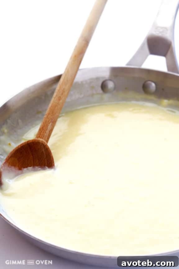 Preparing Gluten Free Alfredo Sauce 11
