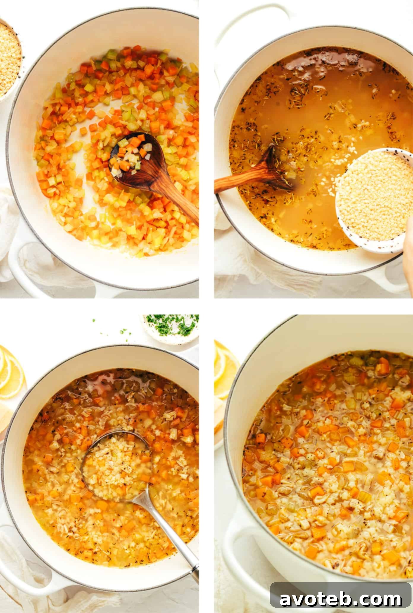 Twinkle Star Chicken Noodle Soup 4 A pot of sautéing mirepoix (onions, carrots, celery) forming the flavorful base of the soup.