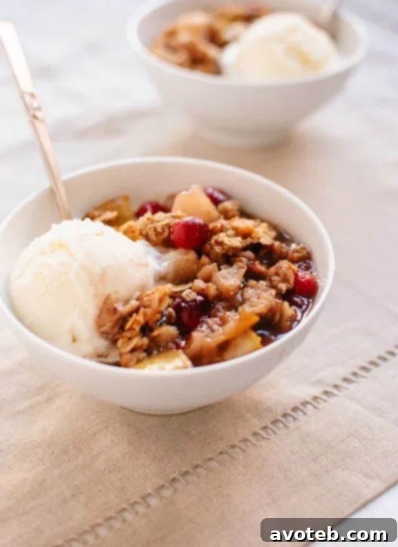 Gluten-Free Pear Cranberry Crisp | cookieandkate.com