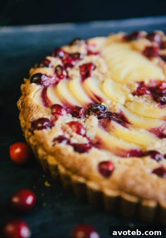 Cranberry Pear Tart with Almond Cream | somethewiser.danoah.com
