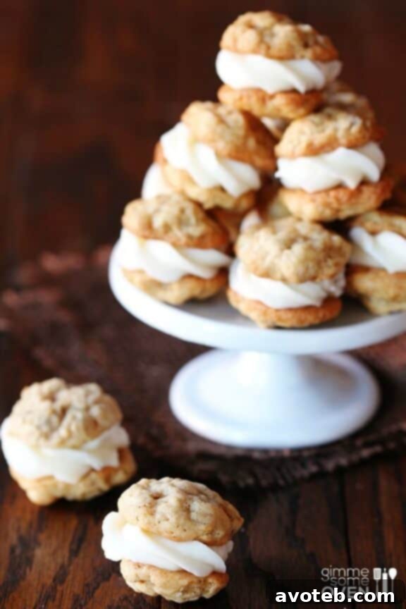 15 Festive Cookie Creations 11 Mini Oatmeal Creme Pies, a delightful bite-sized nostalgic treat