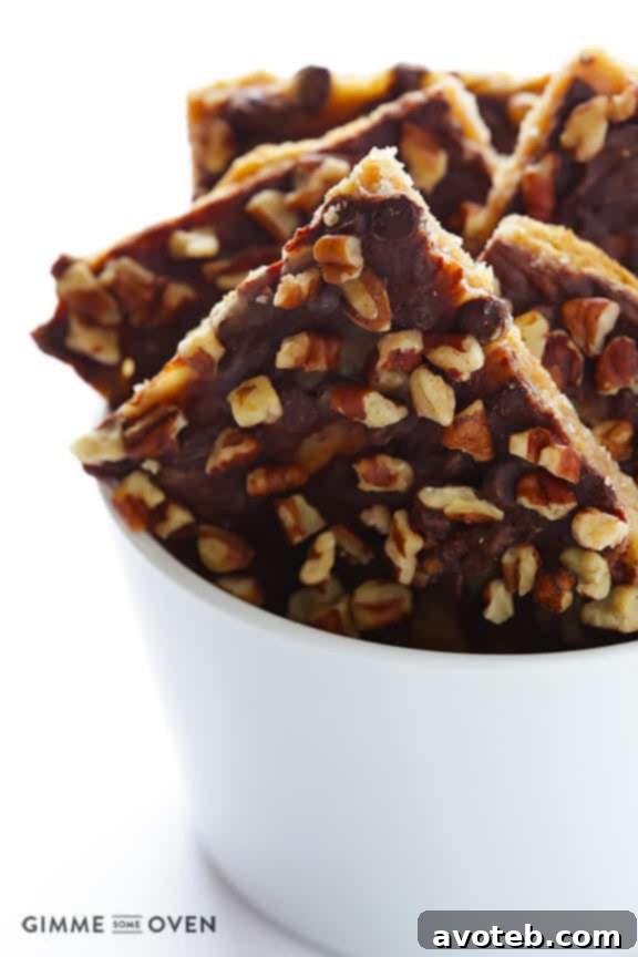 Stack of frozen Graham Cracker Toffee bars, ready to be enjoyed