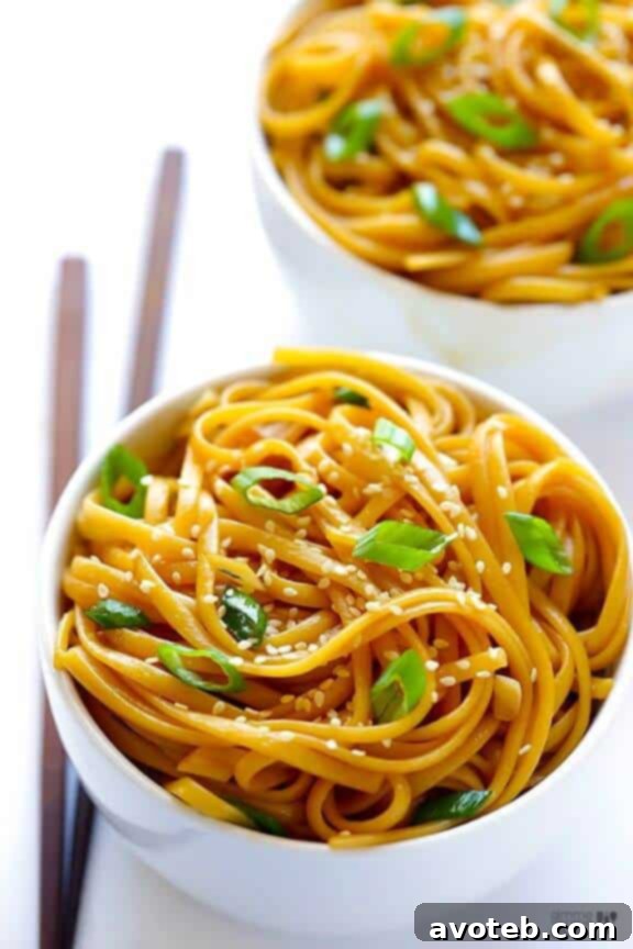 Classic Sesame Noodles with a Savory Dressing