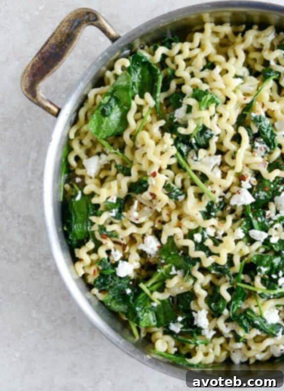 30-Minute Caramelized Shallot, Spinach, and Goat Cheese Garlic Butter Pasta