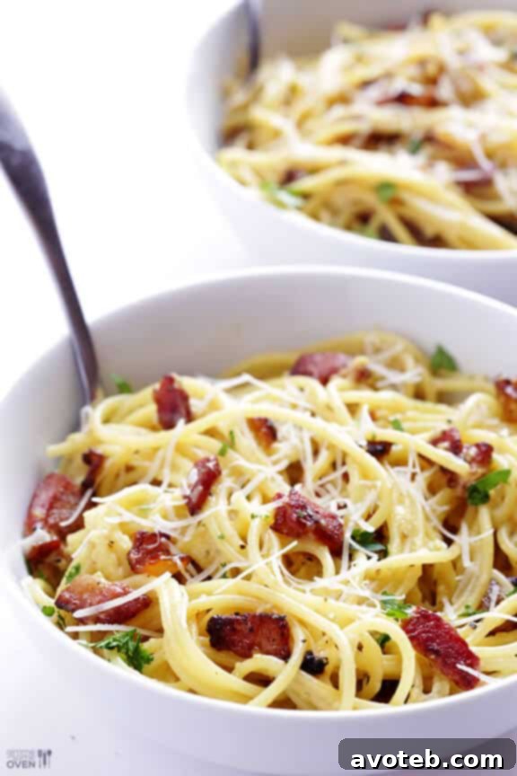 Authentic Spaghetti Carbonara with Crispy Pancetta