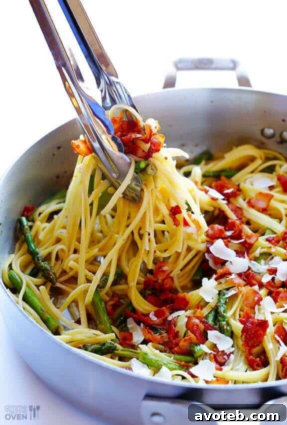 5-Ingredient Bacon Asparagus Pasta for a Quick Meal