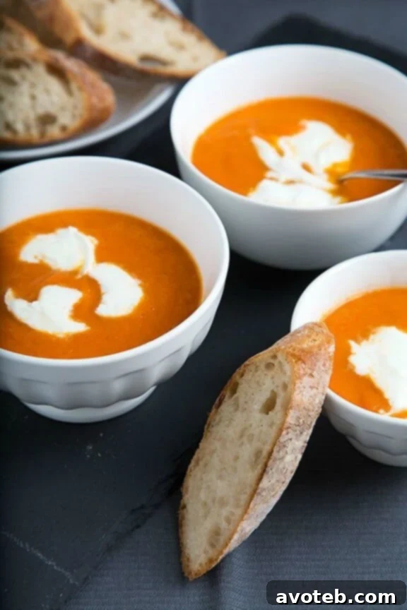 Creamy Oven Roasted Tomato Soup with Mozzarella for classic taste