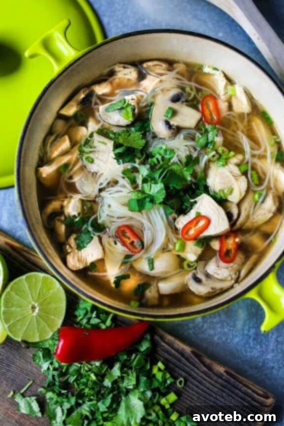 Spicy Thai Chicken Noodle Soup for congestion relief