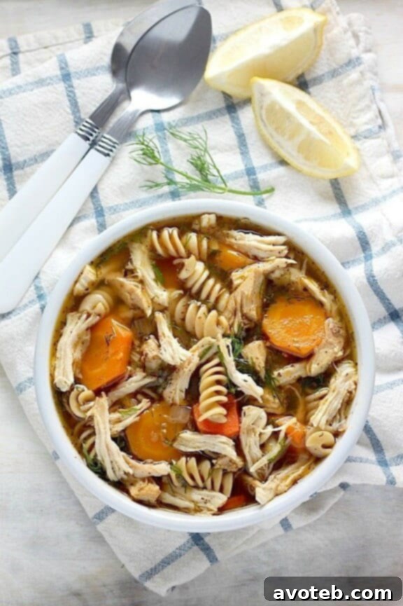 Classic Flu Fighter Chicken Noodle Soup, a timeless remedy