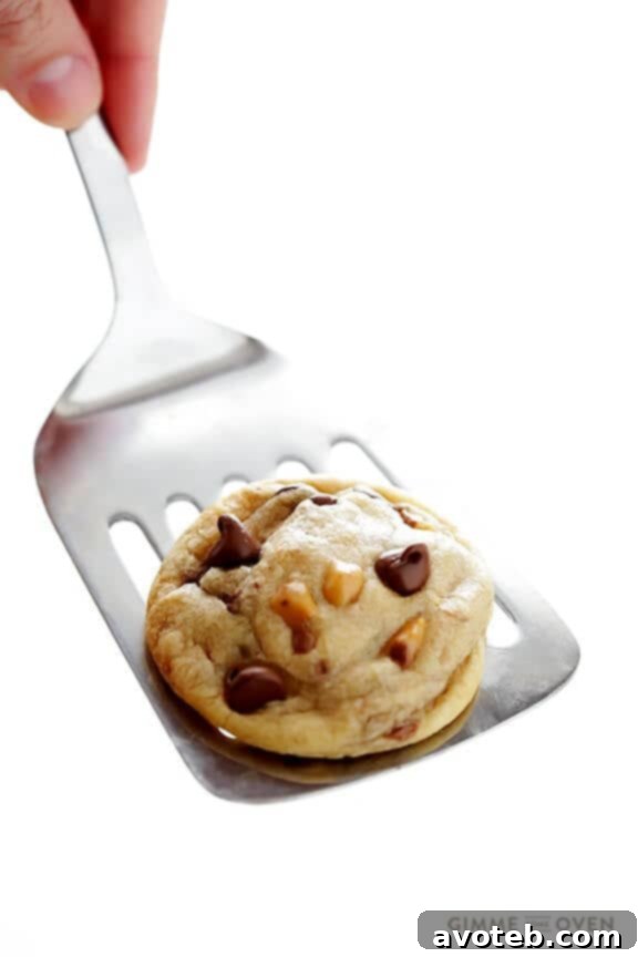 Freshly Baked Toffee Chocolate Chip Cookies