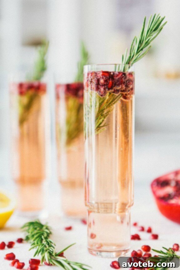 Pomegranate Rosemary Spritzer | ahouseinthehills.com
