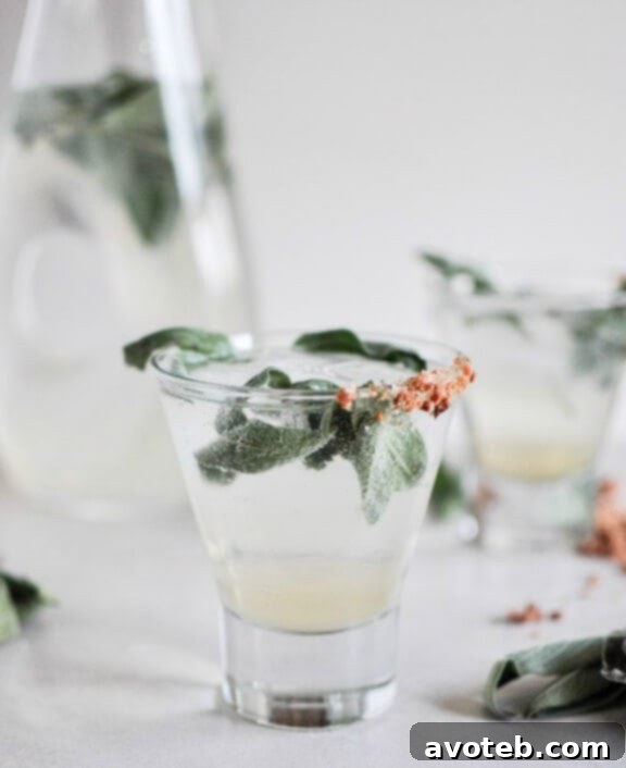 Honey Sage Gin Fizz | howsweeteats.com