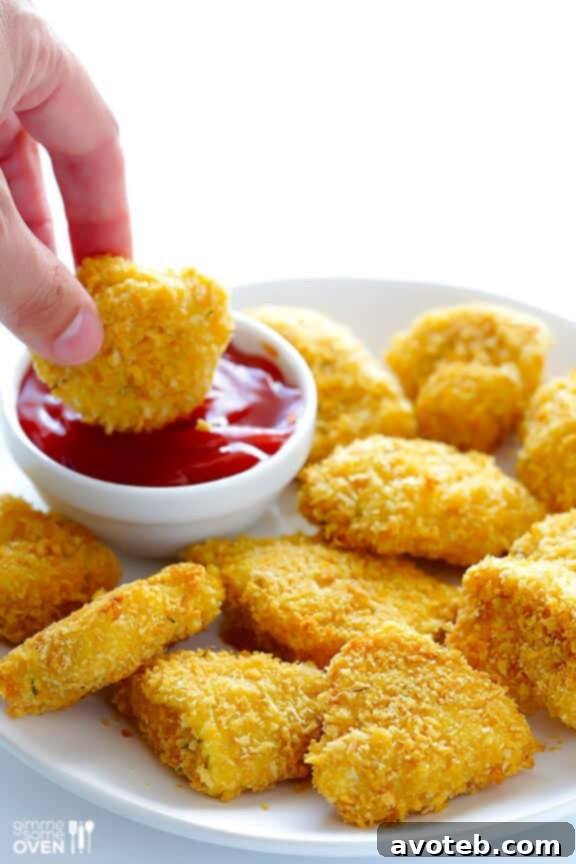 Parmesan Baked Chicken Nuggets, a healthier and delicious alternative