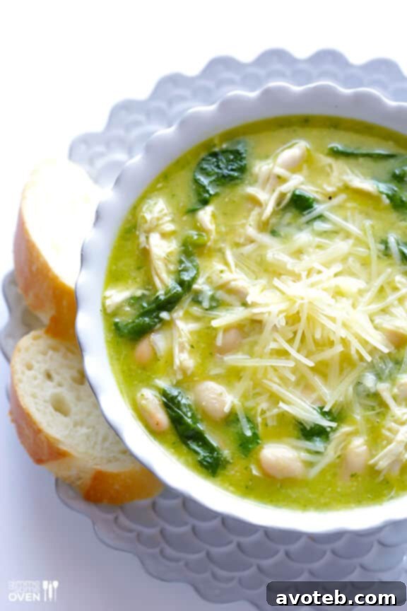 5-Ingredient Pesto Chicken Soup, a quick and delicious meal
