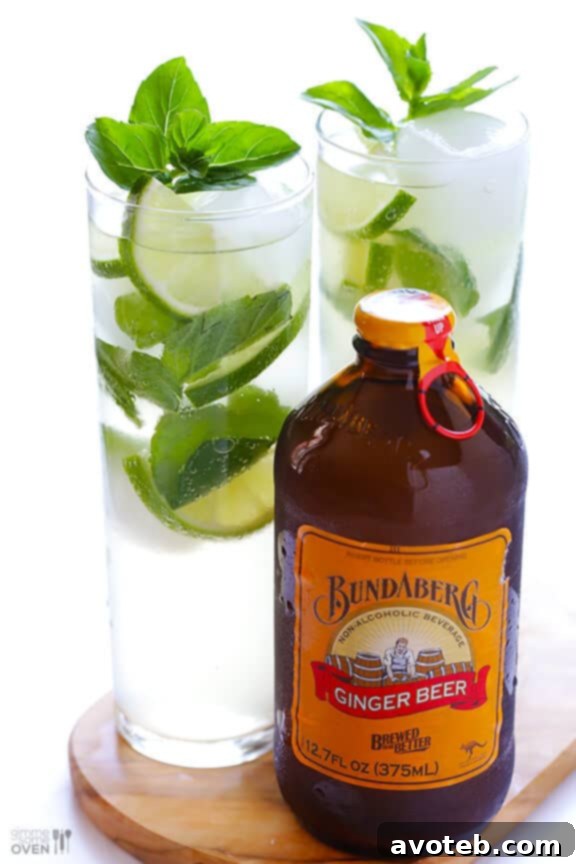 Ginger Beer Mojitos for a refreshing cocktail