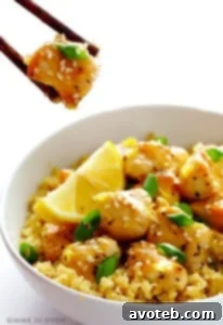 Honey Lemon Chicken on a plate