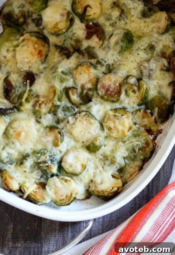 Brussels Sprouts Gratin | skinnytaste.com
