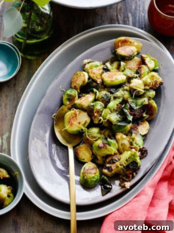 Sautéed Brussels Sprouts with Lemon Garlic Butter | whatsgabbycooking.com