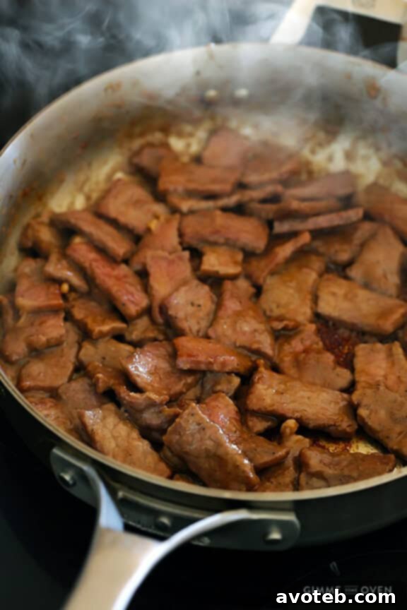 Beef Chow Fun Stir Fry 4 Ingredients for Beef Chow Fun laid out