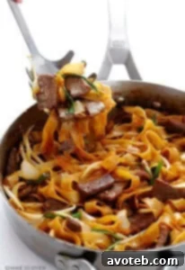 Delicious Beef Chow Fun in a bowl