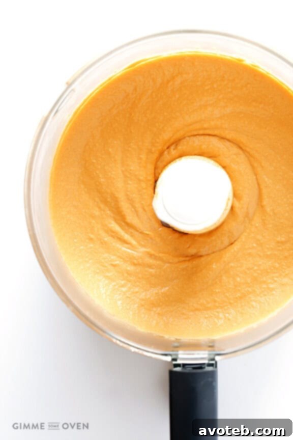 Making Buffalo Hummus in a Food Processor