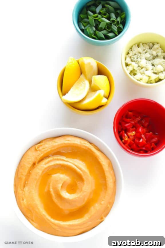 Serving Suggestions for Buffalo Hummus Dip