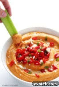 Buffalo Hummus served with pita bread and vegetables