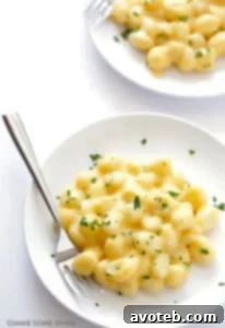 Gnocchi Mac and Cheese with a creamy sauce and soft gnocchi