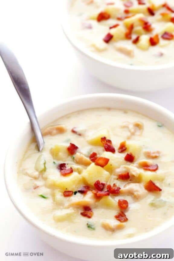 Guilt-Free Comfort Classics 14 Lighter New England Clam Chowder | gimmesomeoven.com