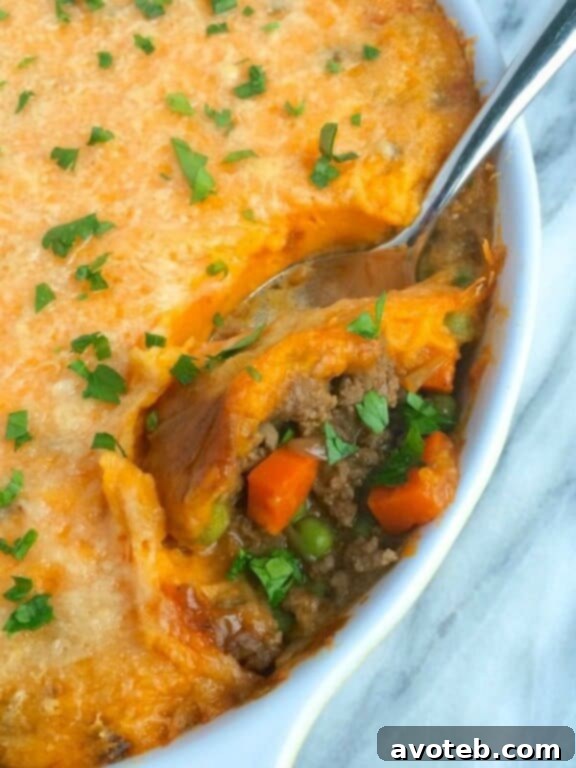 Guilt-Free Comfort Classics 10 Shepherd's Pie with Whipped Sweet Potatoes | thelemonbowl.com