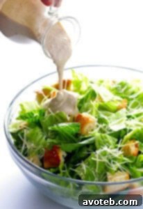 Lighter Caesar Salad with Greek Yogurt Dressing