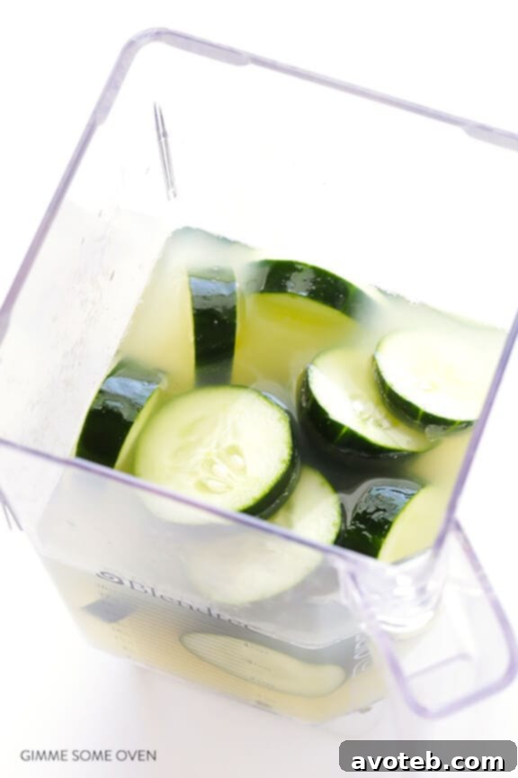 Blender Magic for Spicy Cucumber Margaritas