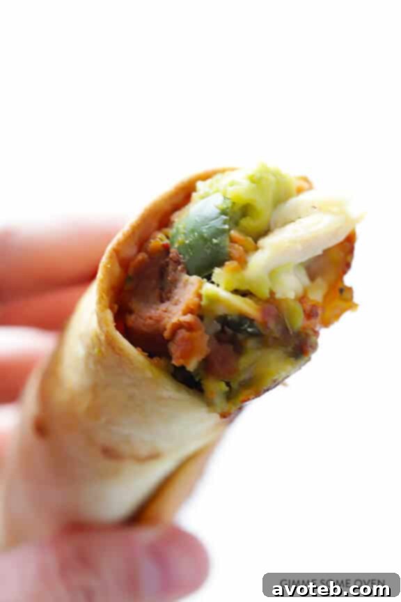 Platter of 5-Ingredient Chicken Guacamole Taquitos, ready to be served