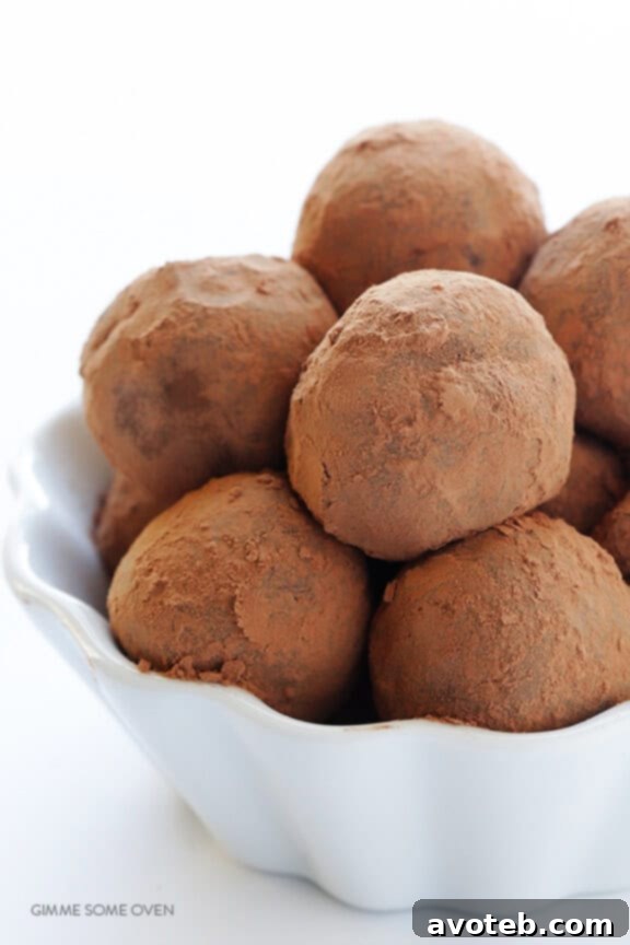 Finished 5-Ingredient Whiskey Dark Chocolate Truffles