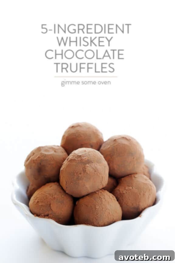 Delicious Homemade Whiskey Dark Chocolate Truffles