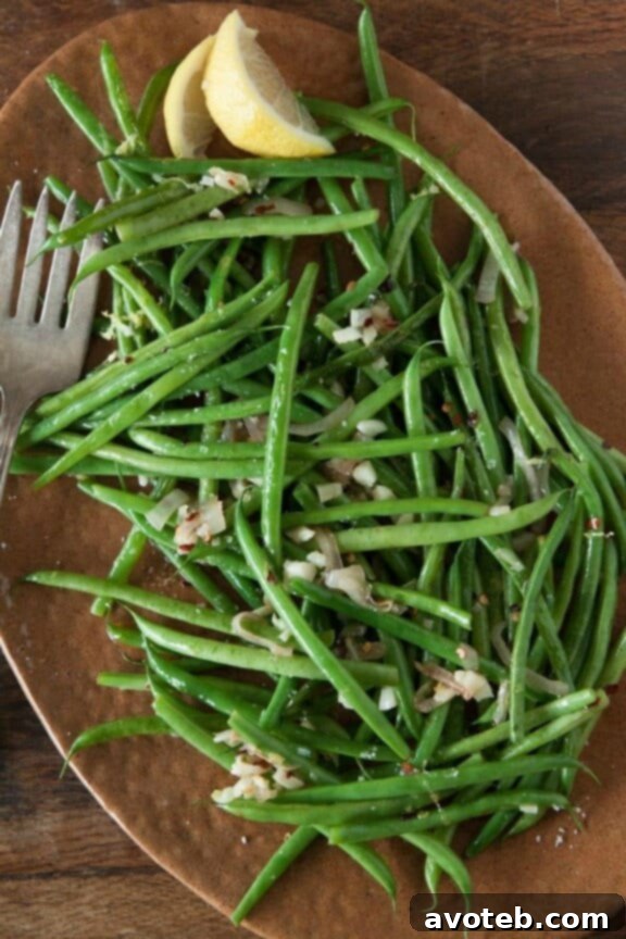Spicy Garlic Green Beans, vibrant and tender-crisp.
