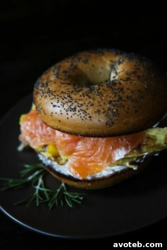 Smoked Salmon and Egg Breakfast Sandwich