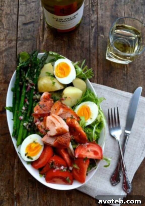 Warm Salmon Salad Nicoise