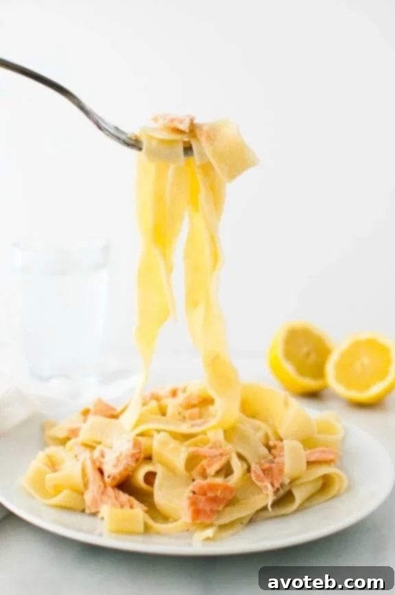 Lemon Pasta with Salmon