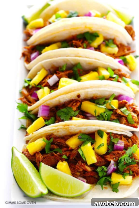 Slow Cooker Tacos Al Pastor Recipe | gimmesomeoven.com