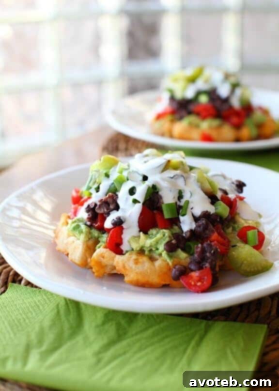 Creative 7-Layer Nacho Waffles by Scarletta Bakes