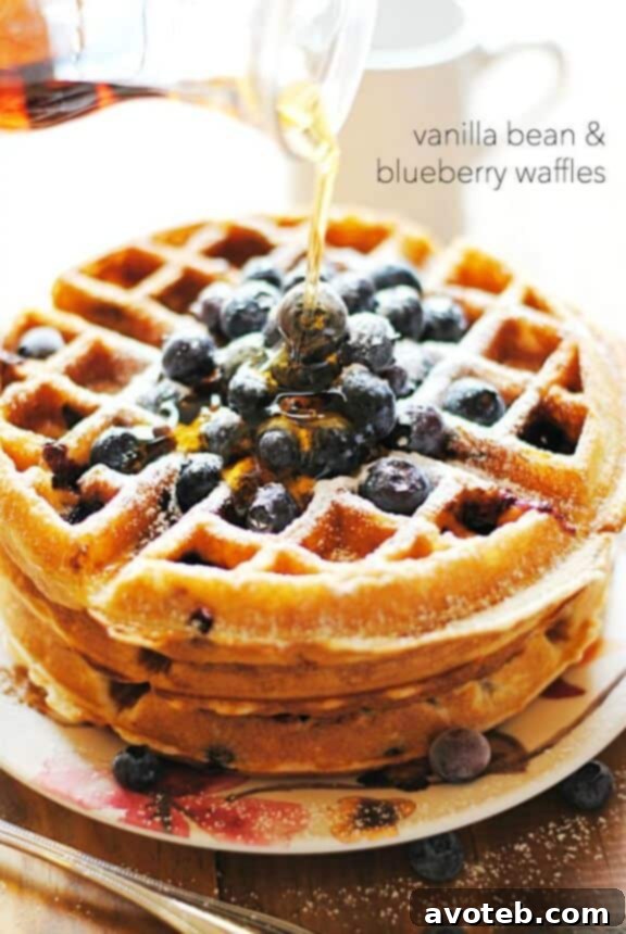 Vanilla Bean & Blueberry Waffles by Something Swanky