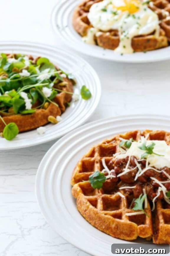 Savory Cornbread Waffles with a crispy texture