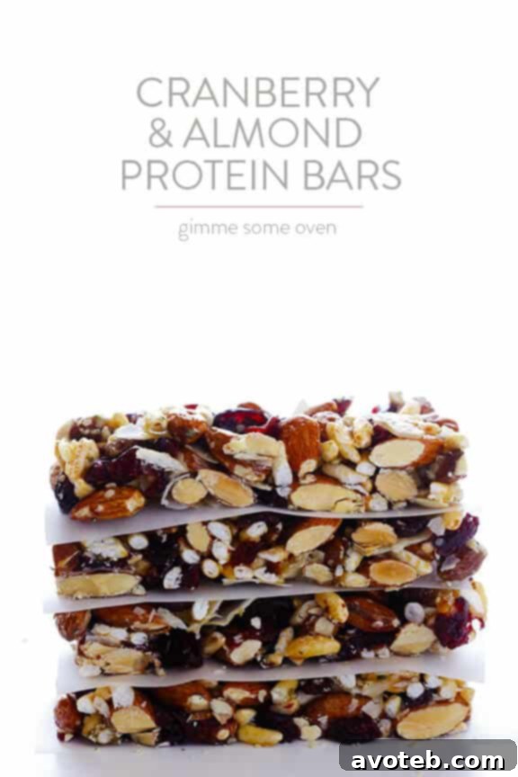 The finished Cranberry Almond Protein Bars, perfectly sliced and arranged, inviting readers to try this healthy snack.