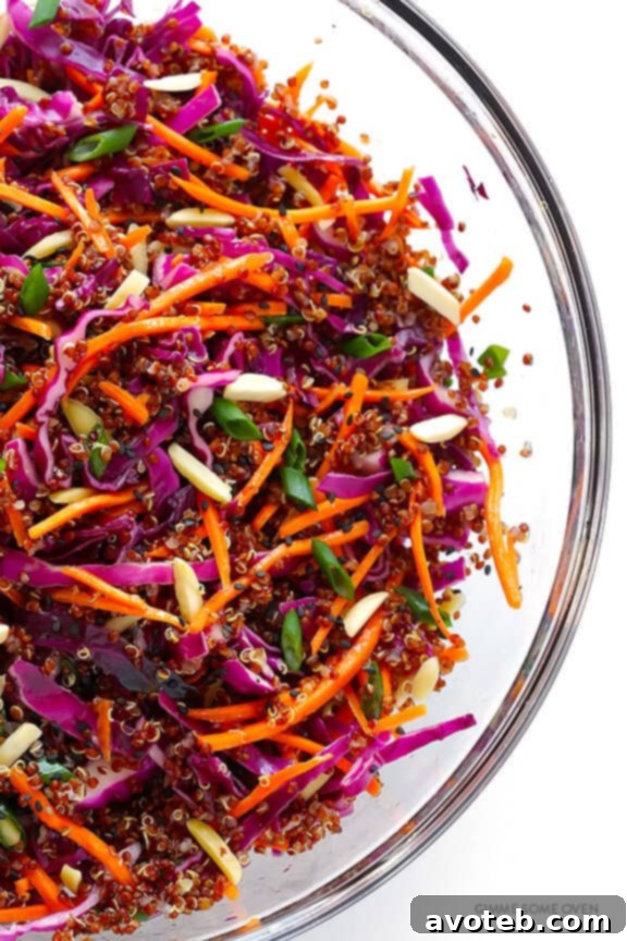 Easy Asian Quinoa Salad with vibrant vegetables